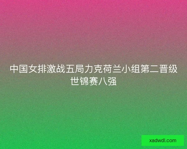 中国女排激战五局力克荷兰小组第二晋级世锦赛八强