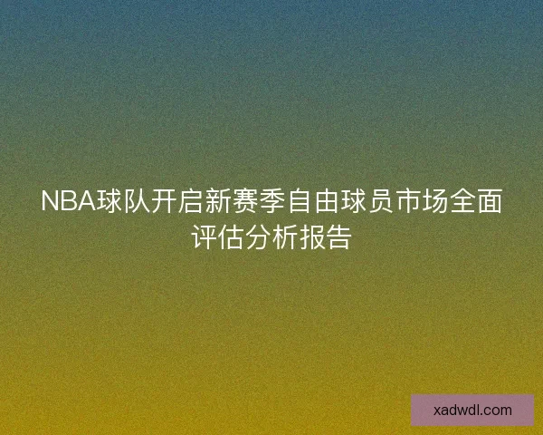 NBA球队开启新赛季自由球员市场全面评估分析报告